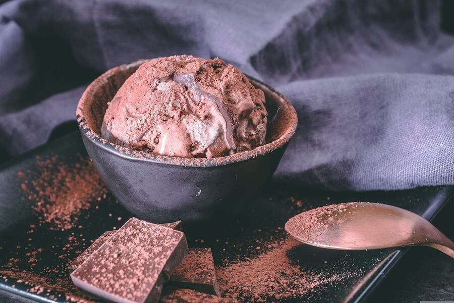 Receta de helado de chocolate y plátano