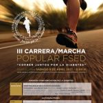 Cartel de la carrera Correr juntos por la diabetes