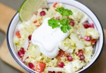 Cuscús con albaricoque y verduras