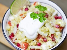 Cuscús con albaricoque y verduras