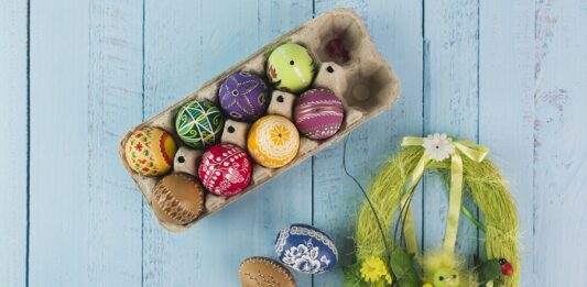 Huevos de pascua pintados