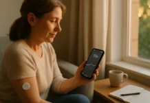 «Tiempo en Rango»: la métrica que está cambiando la forma de vivir con diabetes Una chica al lado de una ventana, mira la pantalla de su móvil, los datos de tiempo en el rango, de los datos de su diabetes