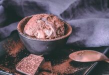 Receta de helado de chocolate y plátano